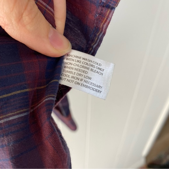 U.S. Polo Assn. Shirt Mens Large Red Blue Plaid Button Down Top - Picture 8 of 9